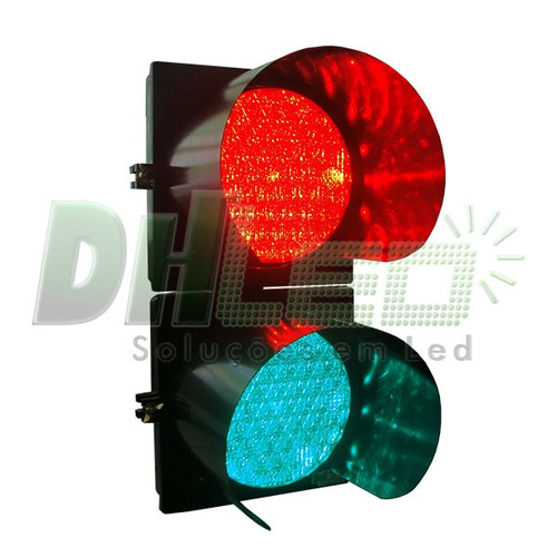 Semáforo Led 2 Fases Bivolt Com Suporte Nbr7995 Da Abnt