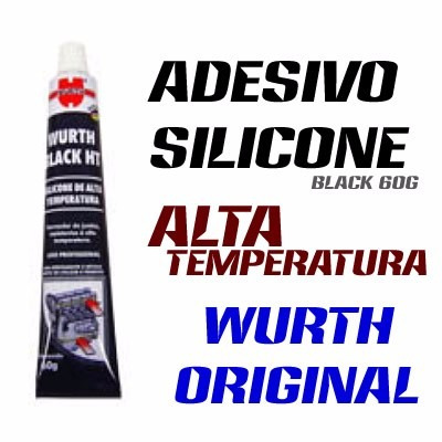 Silicone Adesivo Alta Temperatura Wurth Original 60g Black