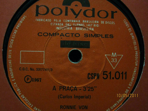 Ronnie Von Compacto Vinil A Praça 1967