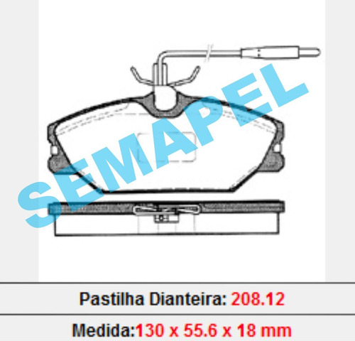 Pastilha Freio Dianteira Megane Grand Tour 1.6 16v 2007/...