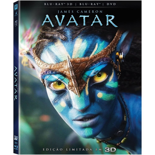 Blu-ray 3d + 2d + Dvd - Avatar - Edição Limitada Com Luva