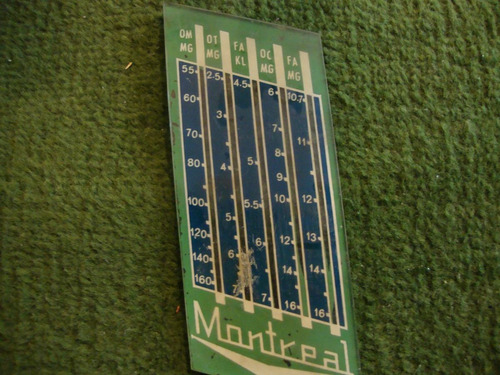 Dial De Rádio Antigo - Marca Montreal