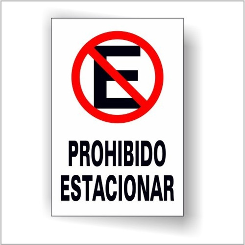 Imagen 1 de 5 de Stickers, Calcos, Autoadhesivos, Prohibido Estacionar