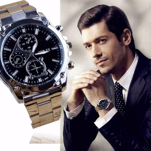 Reloj Metalico Elegante Hombre Negocios Ilusion Of Time