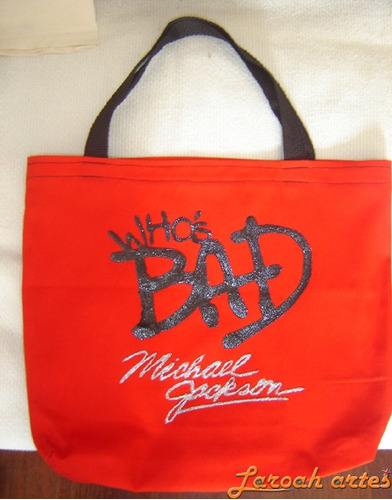 Bolsa Michael Jackson Who's Bad - Lanaarte