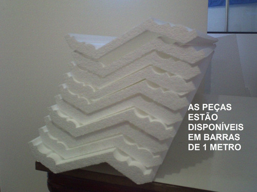 Imagem 7 de 10 de Rodateto Sanca Rebaixada De Isopor Moldutec F-10 C/ 3 Mts*