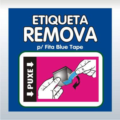 Etiqueta Remova Puxe Cartucho Para Fita Blue Tape - 90 Und