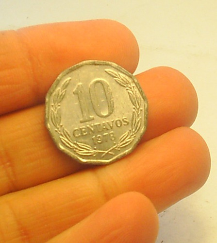 Moneda 10 Centavos, Chile, 1978 Alumino