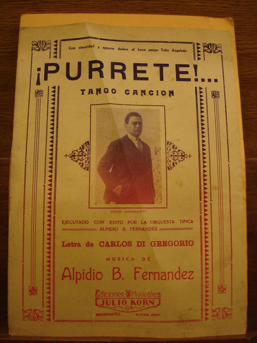 Partitura Purrete Tango Carlos Di Gregorio Musica Fernandez