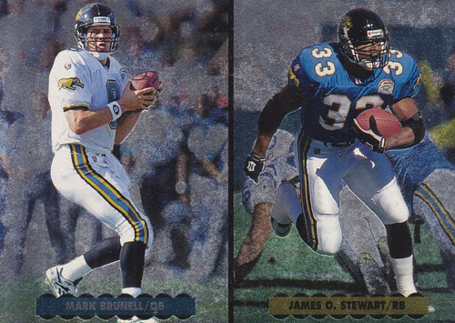 1996 Upper Deck Silver Helmet Cards Mark Brunell J Stewart