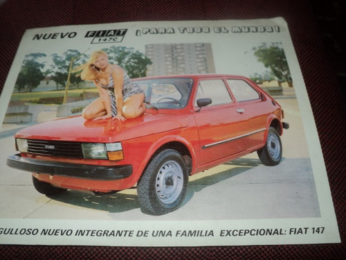 Fiat 147c Uruguay 1982 Folheto