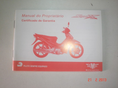 Novo Em Branco Manual Scooter Super X 125r Motocicleta Moto