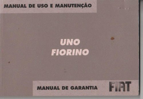 Manual  Proprietário  Fiat Uno Ou Fiorino 2008 