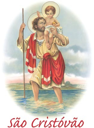 Imagem 2 de 2 de Canecas Religiosas São Cristóvão Com Oração