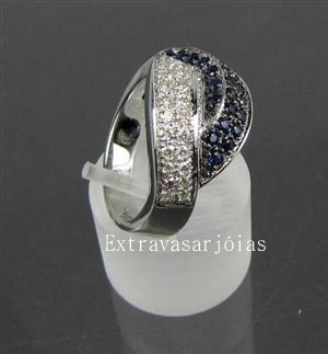 Um Show De Jóia,todo Em Ouro Branco 18k,diamantes E Safiras!