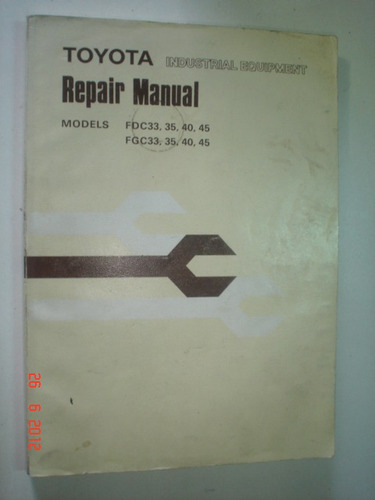 Manual Serviço Empilhadeira Toyota Fdc Fgc 33 35 40 45 Trato