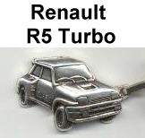 Chaveiro Renault R5 Turbo Em Metal Relevo Solido - Carro