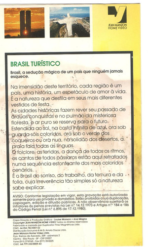 Vhs Brasil Turistico - Jean Pierre Manzon Leia