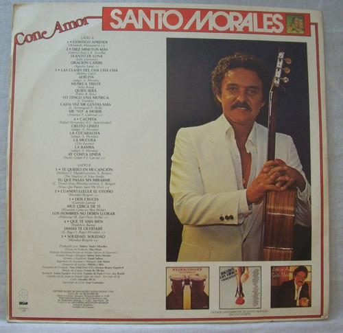 Lp Santo Morales - Con Amor - Som Livre - 1983