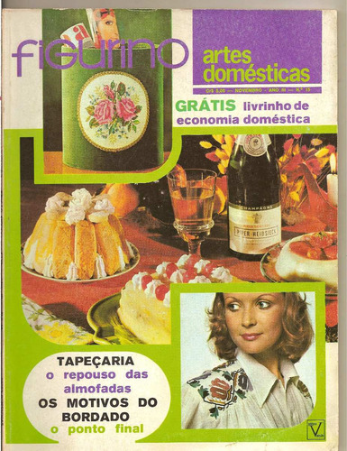 Revista Figurino Artes Domésticas - Tapeçaria, Bordados..