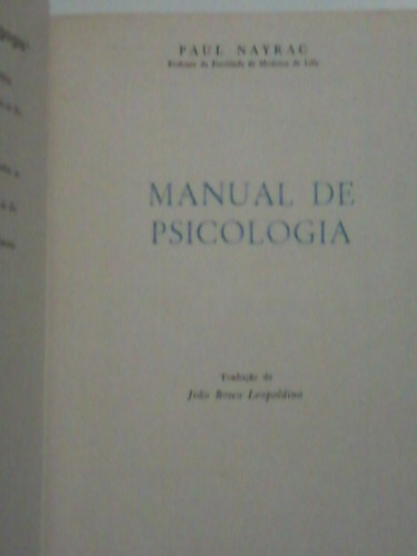 Manual De Psicologia - Paul Nayrac