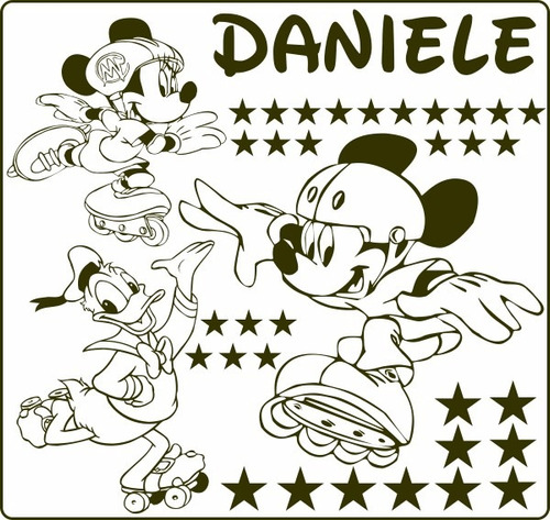 Adesivo Parede Quarto Infantil Disney Mickey Minie Donald