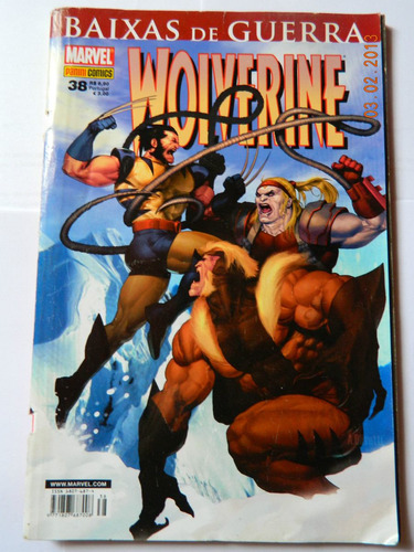 Hq Gibi Xmen Marvel Nº38 Janeiro 2008 Wolverine Baixas Guerr