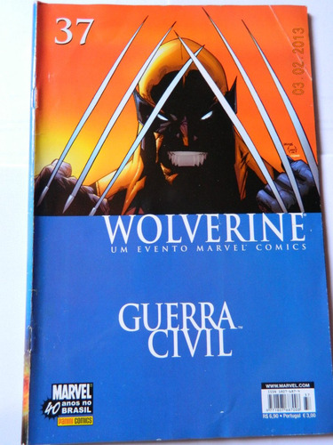 Hq Gibi Xmen Marvel Nº37 Dezembro 2007 Wolverine Guerra Civi