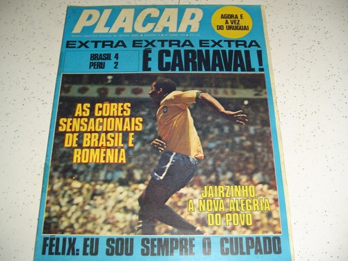 Revista Placar 14 Poster Seleção Brasil Pelé Feras Copa 1970