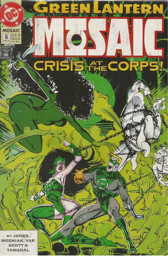 Green Lantern Mosaic Crisis At The Corps! N° 06 - 26 Páginas Em Inglês - Editora Dc - Formato 17 X 26 - Capa Mole - 1992 - Bonellihq Cx02 Abr24