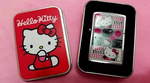 Encendedor Hello Kitty Diseño Zippo Con Cajita Regalo Ideal