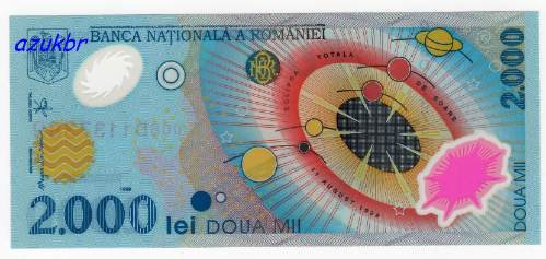 * Romania - Romenia - 2000 Lei Ano 1999 - Polimero - Fe *
