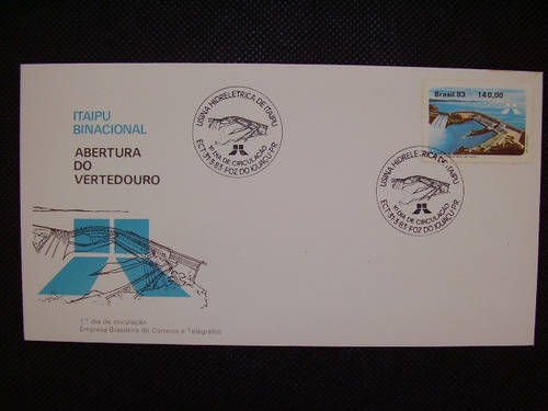 Imagem 1 de 1 de Fdc Itaipu Binacional Abertura Do Vertedouro 1983