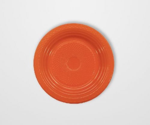 Prato Plastico 15 Cm Laranja 10 Unidades