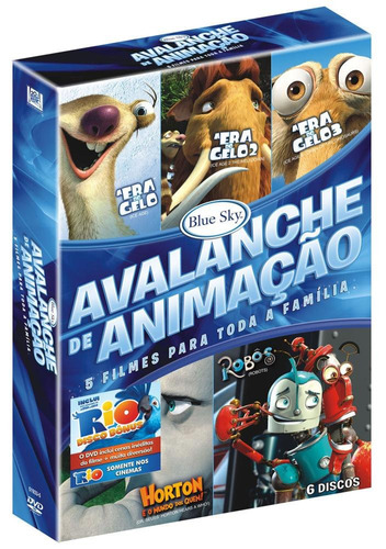 Avalanche De Animação - Box Com 6 Dvds - 6 Filmes