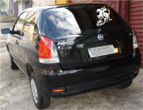 Imagem 2 de 3 de Adesivo Decorat Carro Moto - São Jorge Com Circulo 40x50 Cm