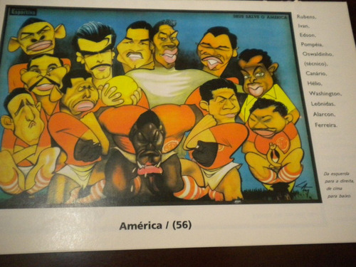 Ilustração Em Papel Cuchê Liso 23x16 Cm América Do Rio 1956