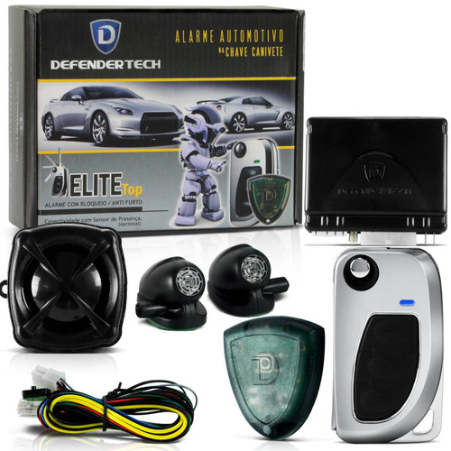 Alarme Automotivo + Chave Canivete + Lamina + Sirene Elite