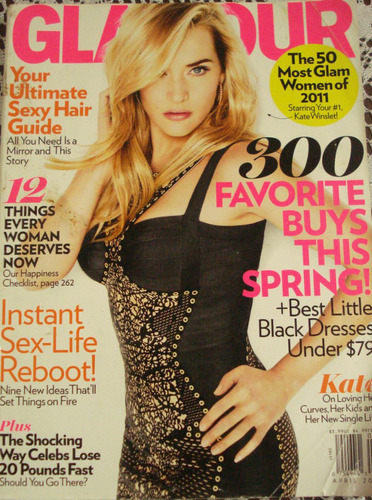 Revista Glamour Abril 2011 Kate Winslet Importada