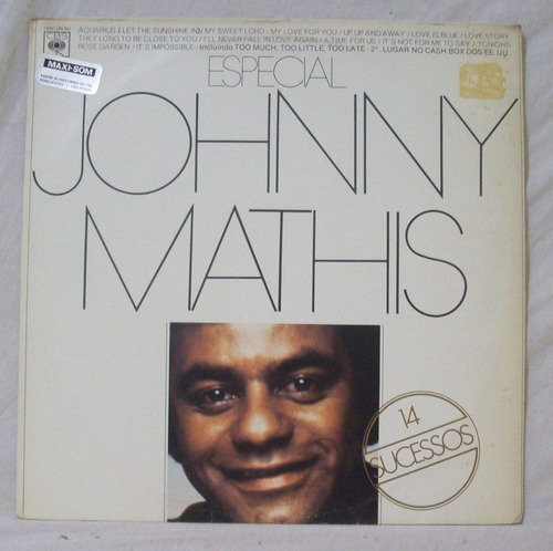 Lp Johnny Mathis - Especial 14 Sucessos - Cbs - 1978