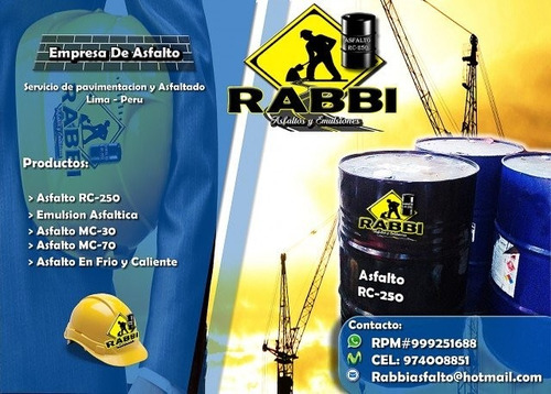 Rc-250 Asfalto Liquido Oferta En Rabbi Peru