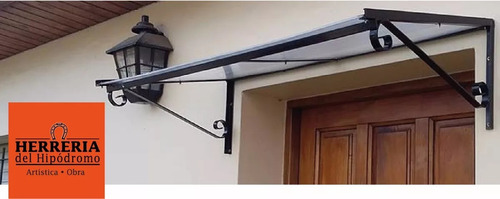 Alero Hierro Y Policarbonato Para Puertas Ventanas 120 X 50