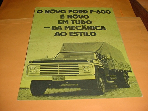 Folder Raro Ford Caminhao F-600 72 1972 73 1973 V8 Avarentao