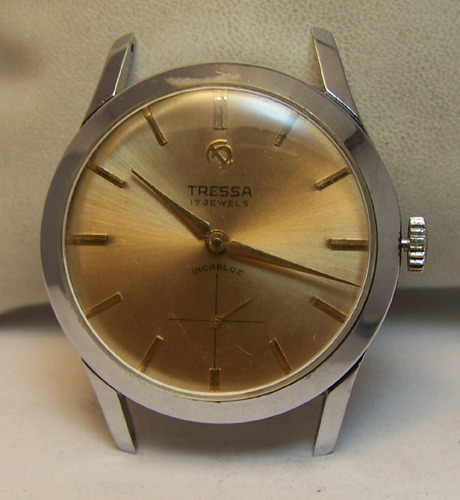 Antiguo Reloj Tressa Modelo Inusual Hermosa Caja C/service!!