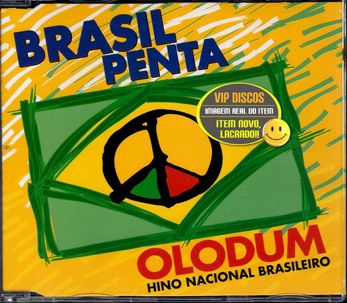 Olodum Cd Single Hino Nacional Brasileiro Penta Brasil Raro