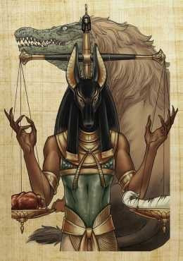 Anubis - Dios Antiguo Egipto Mitología - Lámina 45 X 30 Cm.
