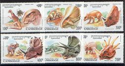 Camboja 1995 - Animais Prehistóricos - 6 Selos
