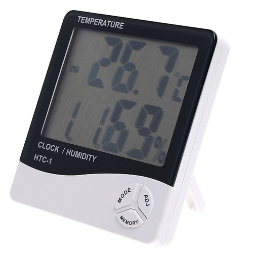 Medidor De Temperatura  Umidade Relativa Do Ar E Relógio