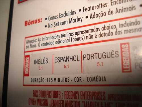 Dvd Marley E Eu Com Owen Wilson E Jennifer Aniston