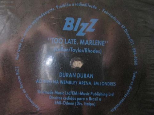 Duran Duran Compacto Acetato Vinil Too Late, Marlene